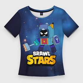 Женская футболка 3D Slim с принтом Ash Brawl Stars Эш ,  |  | ash | brawl | brawl stars | brawlstars | brawl_stars | аш | бравл | бравлстарс | эш