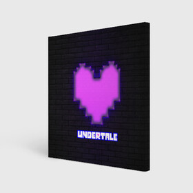 Холст квадратный с принтом UNDERTALE PURPLE HEART , 100% ПВХ |  | sans | undertale | андертале | андертейл | игра | подземная история | подземная сказка | санс | сердце | ундертале