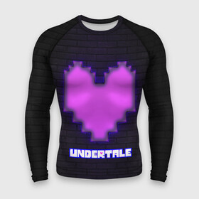 Мужской рашгард 3D с принтом UNDERTALE PURPLE HEART ,  |  | Тематика изображения на принте: sans | undertale | андертале | андертейл | игра | подземная история | подземная сказка | санс | сердце | ундертале