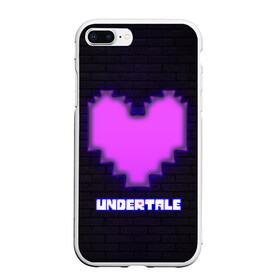 Чехол для iPhone 7Plus/8 Plus матовый с принтом UNDERTALE PURPLE HEART , Силикон | Область печати: задняя сторона чехла, без боковых панелей | sans | undertale | андертале | андертейл | игра | подземная история | подземная сказка | санс | сердце | ундертале