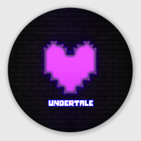 Коврик для мышки круглый с принтом UNDERTALE PURPLE HEART , резина и полиэстер | круглая форма, изображение наносится на всю лицевую часть | sans | undertale | андертале | андертейл | игра | подземная история | подземная сказка | санс | сердце | ундертале