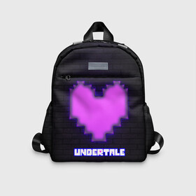 Детский рюкзак 3D с принтом UNDERTALE PURPLE HEART , 100% полиэстер | лямки с регулируемой длиной, сверху петелька, чтобы рюкзак можно было повесить на вешалку. Основное отделение закрывается на молнию, как и внешний карман. Внутри дополнительный карман. По бокам два дополнительных кармашка | sans | undertale | андертале | андертейл | игра | подземная история | подземная сказка | санс | сердце | ундертале