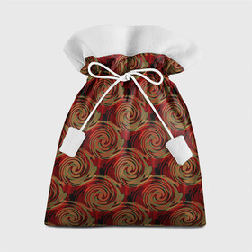 Подарочный 3D мешок с принтом Красно-оливковый ретро  , 100% полиэстер | Размер: 29*39 см | абстрактный | детский | кольца | коричневый | красный | круги | модный | молодежный | оливковый | ретро
