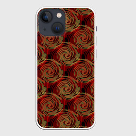 Чехол для iPhone 13 mini с принтом Красно оливковый ретро ,  |  | абстрактный | детский | кольца | коричневый | красный | круги | модный | молодежный | оливковый | ретро