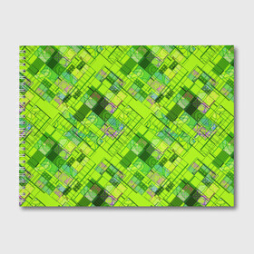 Альбом для рисования с принтом Ярко-зеленый абстрактный узор , 100% бумага
 | матовая бумага, плотность 200 мг. | абстрактный | геометрический | детский | зеленый неоновый | креативный | модный | молодежный | неоновый | яркий зеленый