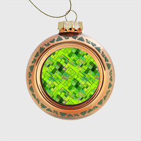 Стеклянный ёлочный шар с принтом Ярко-зеленый абстрактный узор , Стекло | Диаметр: 80 мм | абстрактный | геометрический | детский | зеленый неоновый | креативный | модный | молодежный | неоновый | яркий зеленый