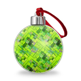 Ёлочный шар с принтом Ярко-зеленый абстрактный узор , Пластик | Диаметр: 77 мм | абстрактный | геометрический | детский | зеленый неоновый | креативный | модный | молодежный | неоновый | яркий зеленый