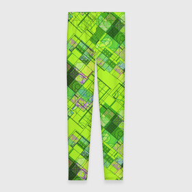 Леггинсы 3D с принтом Ярко-зеленый абстрактный узор , 80% полиэстер, 20% эластан | Эластичный пояс, зауженные к низу, низкая посадка | абстрактный | геометрический | детский | зеленый неоновый | креативный | модный | молодежный | неоновый | яркий зеленый