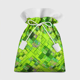 Подарочный 3D мешок с принтом Ярко-зеленый абстрактный узор , 100% полиэстер | Размер: 29*39 см | абстрактный | геометрический | детский | зеленый неоновый | креативный | модный | молодежный | неоновый | яркий зеленый