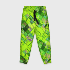 Детские брюки 3D с принтом Ярко-зеленый абстрактный узор , 100% полиэстер | манжеты по низу, эластичный пояс регулируется шнурком, по бокам два кармана без застежек, внутренняя часть кармана из мелкой сетки | абстрактный | геометрический | детский | зеленый неоновый | креативный | модный | молодежный | неоновый | яркий зеленый