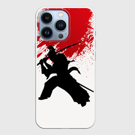 Чехол для iPhone 13 Pro с принтом УДАР НИНДЗЯ ,  |  | blood | japan | ninja | samurai | брызги | катана | кимоно | костюм | кровь | меч | ниндзя | рана | самурай | япония