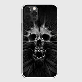 Чехол для iPhone 12 Pro Max с принтом ЧЕРЕП С КЛЫКАМИ , Силикон |  | dark | death | fear | skelet | skull | байкерам | голова | готика | клыки | кости | крик | оскал | скелет | тьма | ужас | череп | черный