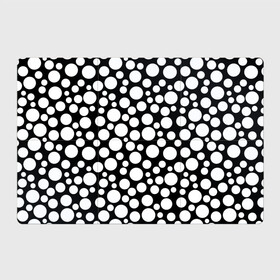 Магнитный плакат 3Х2 с принтом Черно-белый горох , Полимерный материал с магнитным слоем | 6 деталей размером 9*9 см | в горошек | горох | детский | женский | модный | ретро | черно белый