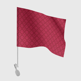 Флаг для автомобиля с принтом Красный ажурный орнамент  , 100% полиэстер | Размер: 30*21 см | ажурный | восточный | детский | женский | красный | однотонный | орнамент