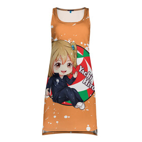 Платье-майка 3D с принтом Yachi Hitoka | Haikyu | Волейбол (Z) , 100% полиэстер | полуприлегающий силуэт, широкие бретели, круглый вырез горловины, удлиненный подол сзади. | haikuu | haikyu | haikyuu | yachi hitoka | волейбол | сёё | сёё хината | спортивная манга | хайку | хайкю | хината