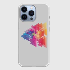 Чехол для iPhone 13 Pro с принтом Цветные треугольники ,  |  | искусство | прямоугольник | пурпурный | симметрия | треугольник | цвет