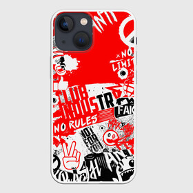 Чехол для iPhone 13 mini с принтом Crazy ,  |  | брызги | граффити | капли | картинки | надписи | смайлы | эмодзи