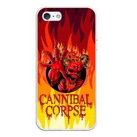 Чехол для iPhone 5/5S матовый с принтом Cannibal Corpse | Труп Канниба , Силикон | Область печати: задняя сторона чехла, без боковых панелей | cannibal | cannibal corpse | corpse | death metal | deathgrind | алекс уэбстер | брутальный дэт метал | дэт метал | дэтграйнд | пол мазуркевич | роб барретт | труп каннибала