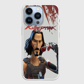 Чехол для iPhone 13 Pro с принтом КИАНУ РИВЗ | КИБЕРПАНК (Z) ,  |  | cd project red | cyberpunk 2077 | keanu reeves | samurai | киану ривз | киберпанк 2077 | самураи