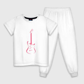 Детская пижама хлопок с принтом Акстар Гитара , 100% хлопок |  брюки и футболка прямого кроя, без карманов, на брюках мягкая резинка на поясе и по низу штанин
 | гитара | класика | минимализм | музыка | поп арт | струны.