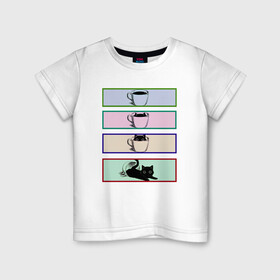Детская футболка хлопок с принтом Непоседа , 100% хлопок | круглый вырез горловины, полуприлегающий силуэт, длина до линии бедер | жидкость | игра | прятки | тьма | чашка
