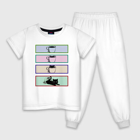 Детская пижама хлопок с принтом Непоседа , 100% хлопок |  брюки и футболка прямого кроя, без карманов, на брюках мягкая резинка на поясе и по низу штанин
 | жидкость | игра | прятки | тьма | чашка