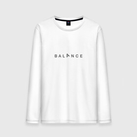 Мужской лонгслив хлопок с принтом Balance , 100% хлопок |  | balance | yoga | баланс | йога | равновесие