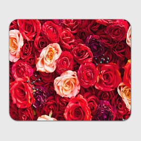 Коврик для мышки прямоугольный с принтом Букет роз , натуральный каучук | размер 230 х 185 мм; запечатка лицевой стороны | Тематика изображения на принте: большие | букет | девушкам | красивые | пышные | розы | цветы | яркие
