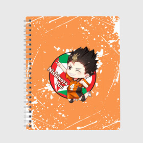 Тетрадь с принтом Nishinoya Yuo | Haikyu | Волейбол (Z) , 100% бумага | 48 листов, плотность листов — 60 г/м2, плотность картонной обложки — 250 г/м2. Листы скреплены сбоку удобной пружинной спиралью. Уголки страниц и обложки скругленные. Цвет линий — светло-серый
 | haikuu | haikyu | haikyuu | nishinoya yuo | волейбол | сёё | сёё хината | спортивная манга | хайку | хайкю | хината