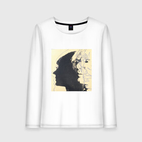Женский лонгслив хлопок с принтом Andy Warhol art , 100% хлопок |  | andy | art | pop | warhol | арт | коллаж | поп | портрет | фото | художник