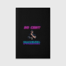 Обложка для паспорта матовая кожа с принтом 50 Cent , натуральная матовая кожа | размер 19,3 х 13,7 см; прозрачные пластиковые крепления | исполнитель | музыкант | розовый | рэпер | сине фиолетово неоновый | черный