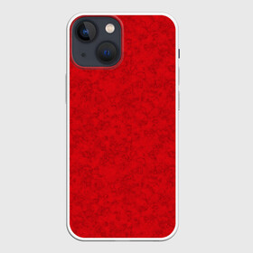 Чехол для iPhone 13 mini с принтом Ярко красный мраморный узор ,  |  | абстрактный | алый | камень | красный | красный мрамор | мрамор | мраморный узор | современный