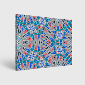 Холст прямоугольный с принтом Серо-синий абстрактный узор  , 100% ПВХ |  | абстрактный | асимметричный | креативный | молодежный | серый | синий | современный
