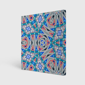 Холст квадратный с принтом Серо-синий абстрактный узор  , 100% ПВХ |  | Тематика изображения на принте: абстрактный | асимметричный | креативный | молодежный | серый | синий | современный