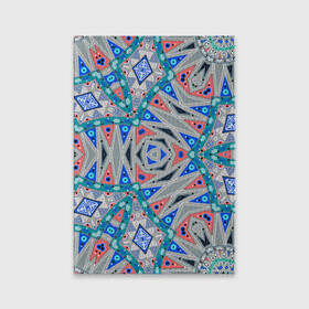 Обложка для паспорта матовая кожа с принтом Серо-синий абстрактный узор  , натуральная матовая кожа | размер 19,3 х 13,7 см; прозрачные пластиковые крепления | абстрактный | асимметричный | креативный | молодежный | серый | синий | современный