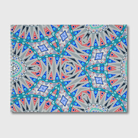 Альбом для рисования с принтом Серо-синий абстрактный узор  , 100% бумага
 | матовая бумага, плотность 200 мг. | абстрактный | асимметричный | креативный | молодежный | серый | синий | современный