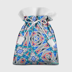 Подарочный 3D мешок с принтом Серо-синий абстрактный узор  , 100% полиэстер | Размер: 29*39 см | Тематика изображения на принте: абстрактный | асимметричный | креативный | молодежный | серый | синий | современный
