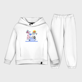 Детский костюм хлопок Oversize с принтом Котик морячок ,  |  | для мальчика | иллюстрация | кораблик | кот | котик | малышам | море | морское путешествие | моряк
