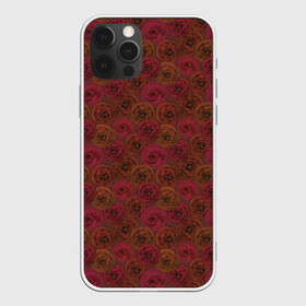 Чехол для iPhone 12 Pro с принтом Цветочный коричневый ретро , силикон | область печати: задняя сторона чехла, без боковых панелей | Тематика изображения на принте: абстрактный | в горошек | коричневый | модный | ретро | цветочный узор | цветы