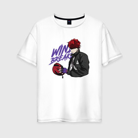 Женская футболка хлопок Oversize с принтом Vinny Hong , 100% хлопок | свободный крой, круглый ворот, спущенный рукав, длина до линии бедер
 | Тематика изображения на принте: anime | manhwa | vinny hong | windbreaker | аниме | ветролом | манга | манхва