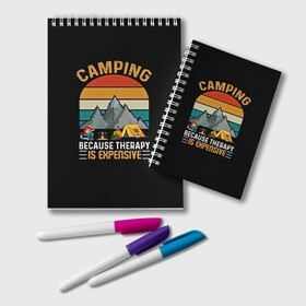 Блокнот с принтом Camping , 100% бумага | 48 листов, плотность листов — 60 г/м2, плотность картонной обложки — 250 г/м2. Листы скреплены удобной пружинной спиралью. Цвет линий — светло-серый
 | Тематика изображения на принте: camp | camping | retro | travel | винтаж | интроверт | кемпинг | отдых | отпуск | приключение | ретро | социопат | туризм | турист | туристические | юмор