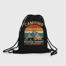 Рюкзак-мешок 3D с принтом Camping , 100% полиэстер | плотность ткани — 200 г/м2, размер — 35 х 45 см; лямки — толстые шнурки, застежка на шнуровке, без карманов и подкладки | Тематика изображения на принте: camp | camping | retro | travel | винтаж | интроверт | кемпинг | отдых | отпуск | приключение | ретро | социопат | туризм | турист | туристические | юмор