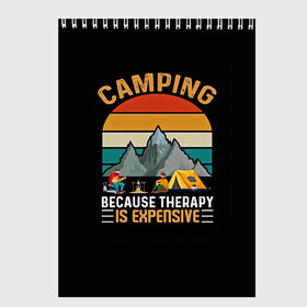 Скетчбук с принтом Camping , 100% бумага
 | 48 листов, плотность листов — 100 г/м2, плотность картонной обложки — 250 г/м2. Листы скреплены сверху удобной пружинной спиралью | Тематика изображения на принте: camp | camping | retro | travel | винтаж | интроверт | кемпинг | отдых | отпуск | приключение | ретро | социопат | туризм | турист | туристические | юмор
