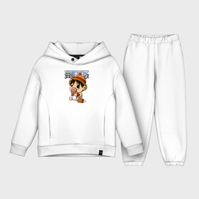 Детский костюм хлопок Oversize с принтом Малыш Луффи One Piece ,  |  | anime | manga | monkey d. luffy | one piece | аниме | большой куш | ван пис | вон пис | капитан | король пиратов | луси | луфи | луффи | луффи но уми | луффи таро | манга | манки д. луффи | мугивара | пират | пятый император