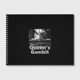 Альбом для рисования с принтом Sad Queen , 100% бумага
 | матовая бумага, плотность 200 мг. | Тематика изображения на принте: chess | serial | the queens gambit | аня тейлор джой | сериал | сериалы | ход королевы | шахматы | элизабет хармон