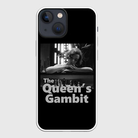Чехол для iPhone 13 mini с принтом Sad Queen ,  |  | chess | serial | the queens gambit | аня тейлор джой | сериал | сериалы | ход королевы | шахматы | элизабет хармон