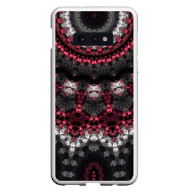 Чехол для Samsung S10E с принтом Красно-черный мозаичный узор  , Силикон | Область печати: задняя сторона чехла, без боковых панелей | абстрактный | восточный орнамент | калейдоскоп | красный и черный | креативный | модный | мозаика | орнамент | популярный | современный