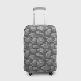 Чехол для чемодана 3D с принтом Булыжник , 86% полиэфир, 14% спандекс | двустороннее нанесение принта, прорези для ручек и колес | Тематика изображения на принте: cobblestone | maincraft | minecraft | булыга | булыжник | камень | майн | майнкрафт | текстура