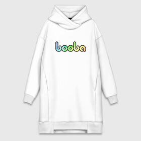 Платье-худи хлопок с принтом BOOBA LOGO | БУБА ЛОГО (Z) ,  |  | baby | booba | buba | gnom | logo | буба | гном | гномик | детям | для ребенка | лого | логотип | мультик | ребенку
