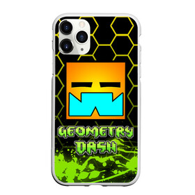 Чехол для iPhone 11 Pro Max матовый с принтом Geometry Dash (Классика) , Силикон |  | dash | geometry | geometry dash | геометри десш | квадрат | мобильная игра | шеометри даш